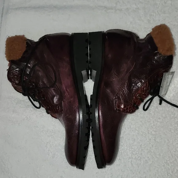 NEW - CALZOLERIA TOSCANA Buffalo Calfskin & Gator Skin 4060 Brick